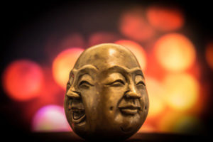 two sided lucky budha head