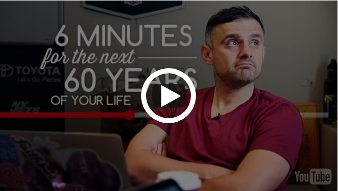 6 minutes for the next 60 years of your life - Gary Vaynerchuk